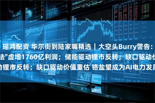 瑶鸿配资 华尔街到陆家嘴精选｜大空头Burry警告：科技巨头靠折旧"戏法"虚增1760亿利润；储能驱动锂市反转；缺口驱动价值重估 铬盐望成为AI电力发展中的稀缺资源